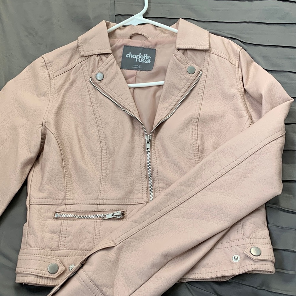 Pink Pleather Jacket size Medium